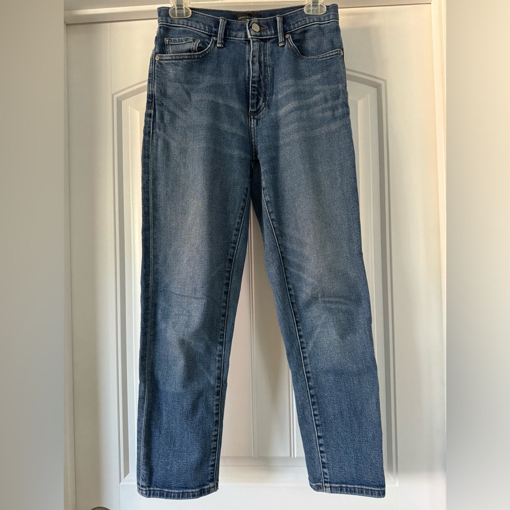 Banana Republic High-Rise Straight Jeans - Dark Blue Wash - Picture 3 of 7